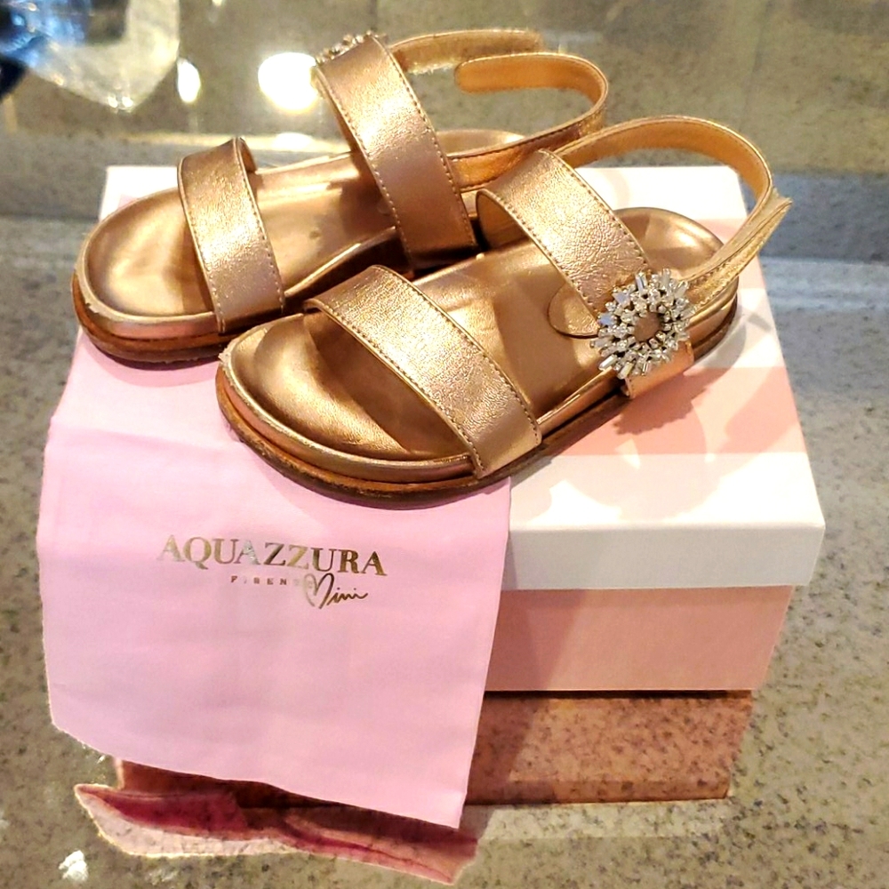 Aquazzura Mini crystal blossom sandal
